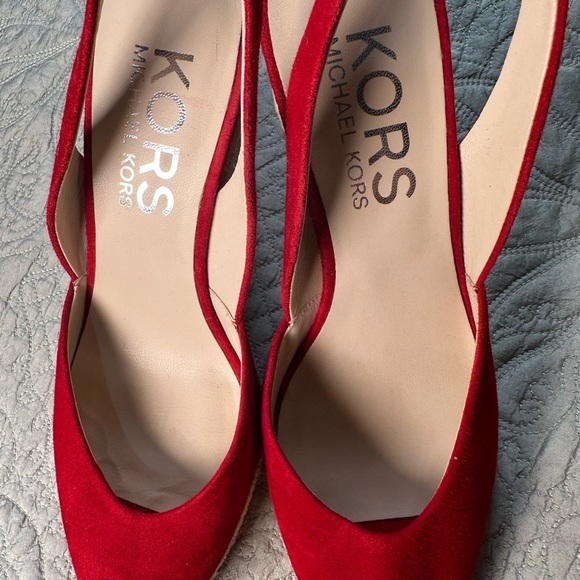 Michael Kors Red Wedge Espadrilles - Picture 3 of 5